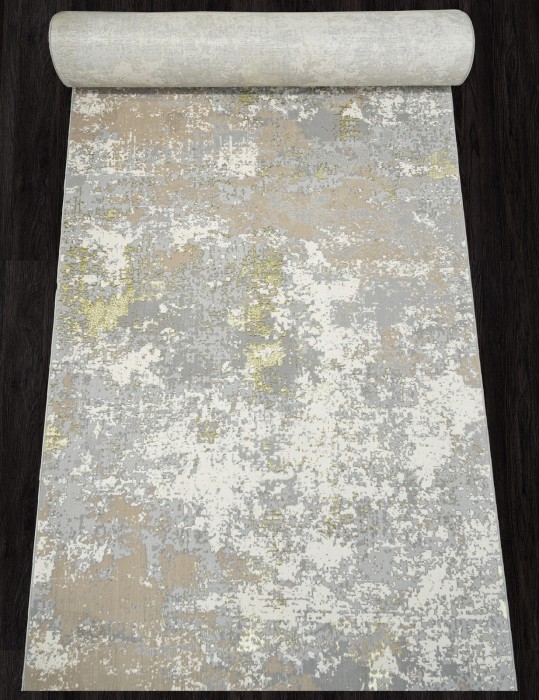 Ковер F163 - CREAM-GREEN - Дорожка - коллекция LIMAN