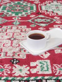 Ковер DARGA ( ДАРГА ) F667 - RED - CREAM