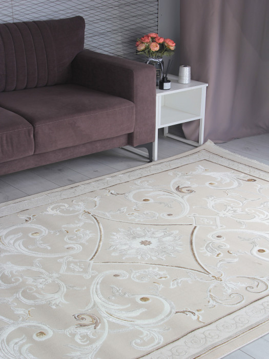 Ковер B269A - L.BEIGE / CREAM FDY - Прямоугольник - коллекция ZARINA