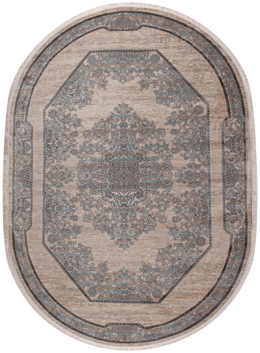 Ковер 36972X oval L.BEIGE / BLUE
