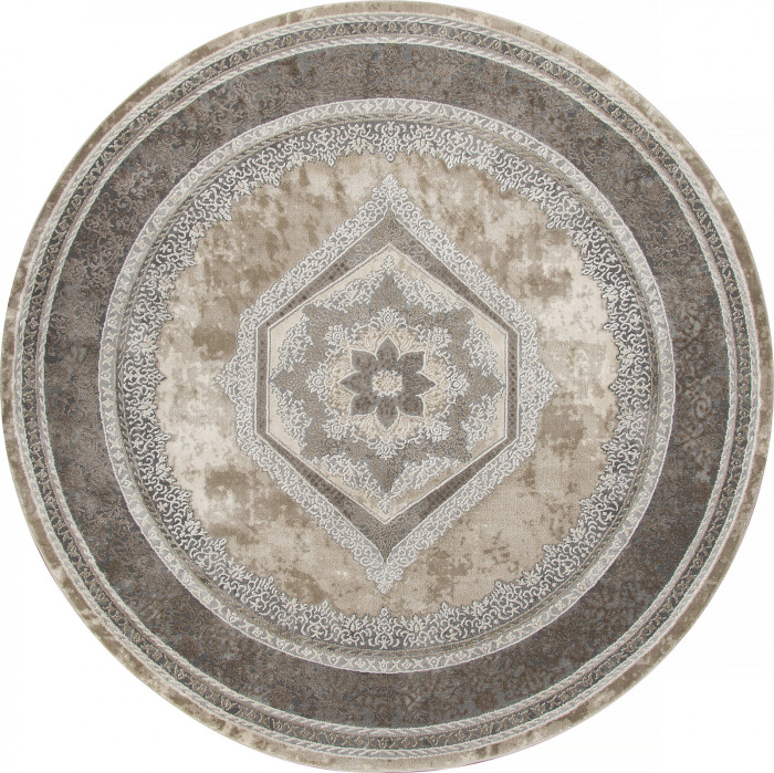 Ковер 04037C - GREY / BROWN - Круг - коллекция ARMINA