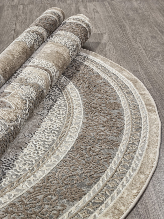 Ковер 04037C - GREY / BROWN - Круг - коллекция ARMINA