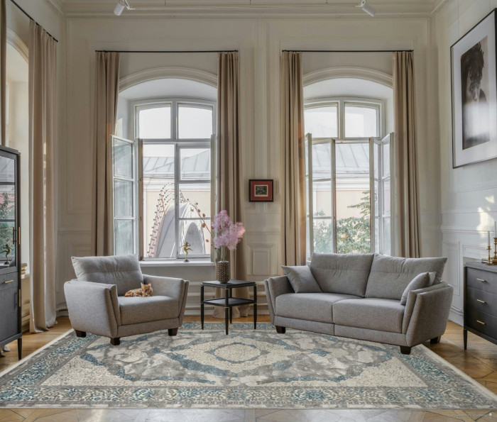 Ковер 26491B - CREAM / GRY - Прямоугольник - коллекция MARMARIS