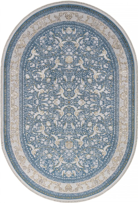 Ковер M101B - BLUE / BLUE - Овал - коллекция ZARINA