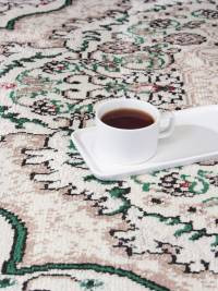 Ковер DARGA ( ДАРГА ) F670 - CREAM - GREEN
