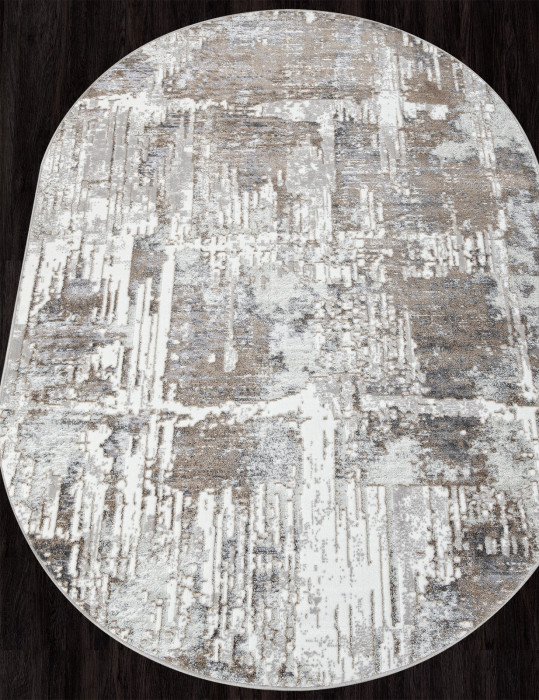 Ковер 06735B - CREAM HB / GREY - Овал - коллекция PARADIZE