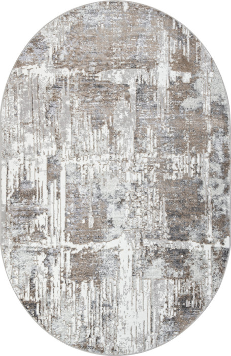 Ковер 06735B - CREAM HB / GREY - Овал - коллекция PARADIZE