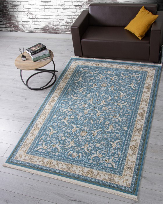 Ковер M101B - BLUE / BLUE - Прямоугольник - коллекция ZARINA