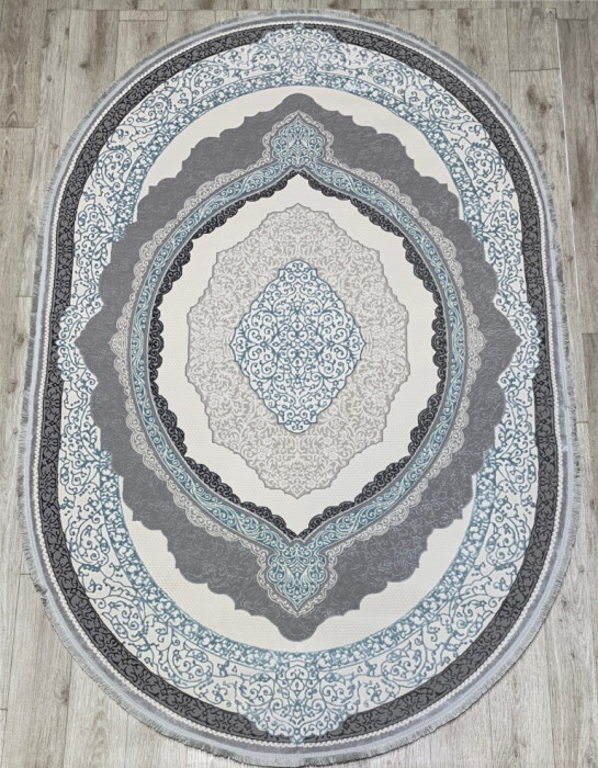 Ковер 36845A oval BLUE / L.GREY