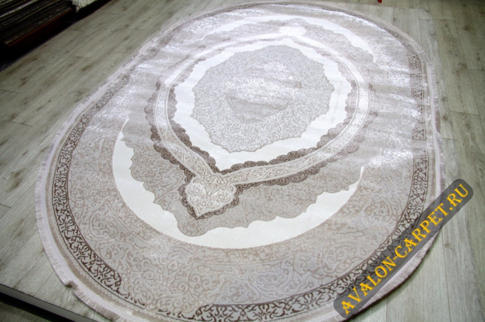 Ковер 36845A oval L.BEIGE / D.VIZON