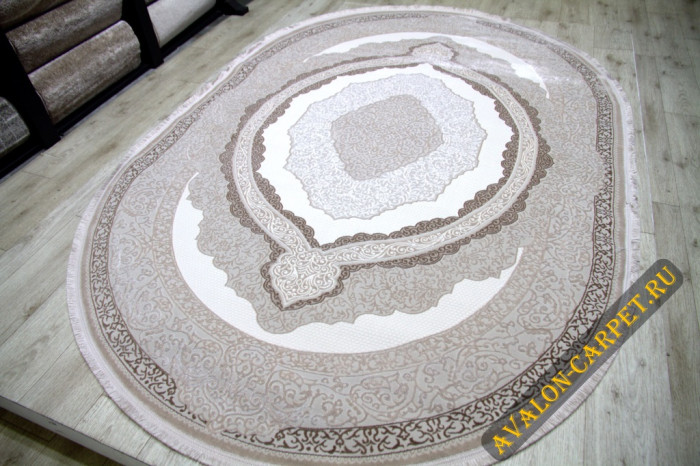 Ковер 36845A oval L.BEIGE / D.VIZON