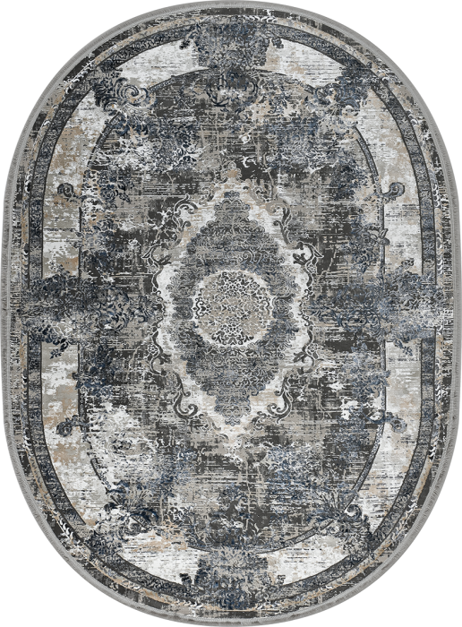 Ковер 38713B oval BLUE/WHITE
