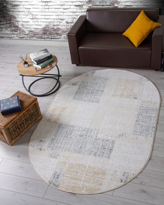 Ковер F387 - BEIGE - Овал - коллекция CUBA