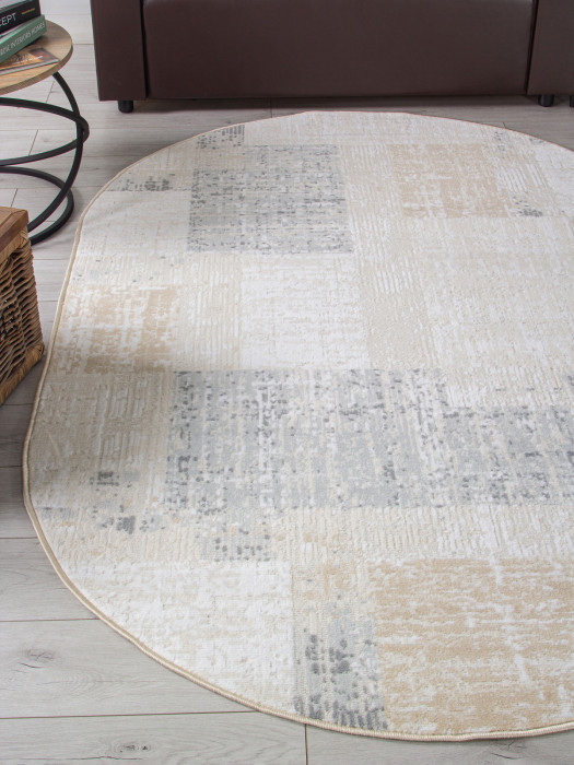 Ковер F387 - BEIGE - Овал - коллекция CUBA