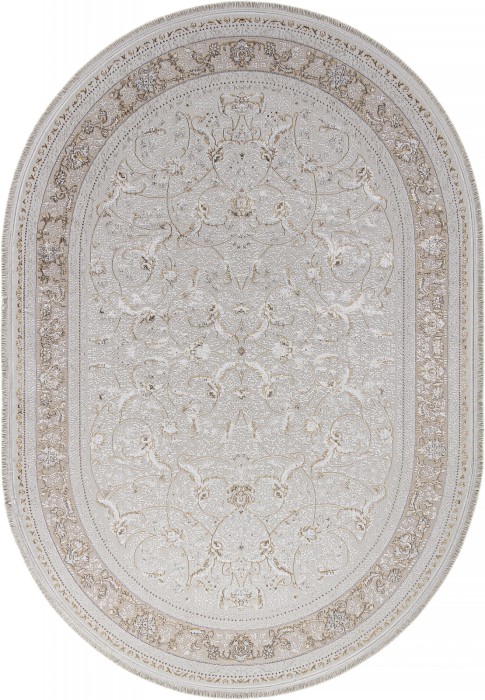 Ковер M101B - CREAM / CREAM - Овал - коллекция ZARINA