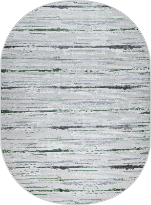 Ковер 38462A oval GREEN FLS / L.GREY