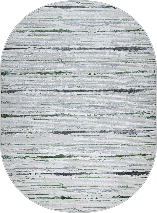 Ковер 38462A oval GREEN FLS / L.GREY