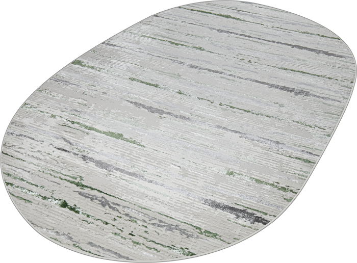 Ковер 38462A oval GREEN FLS / L.GREY