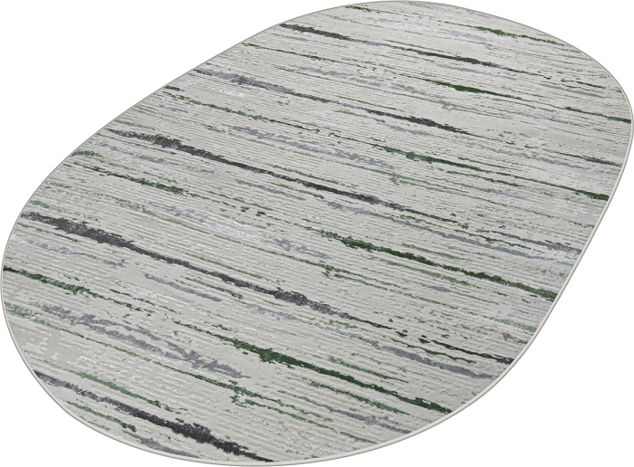 Ковер 38462A oval GREEN FLS / L.GREY