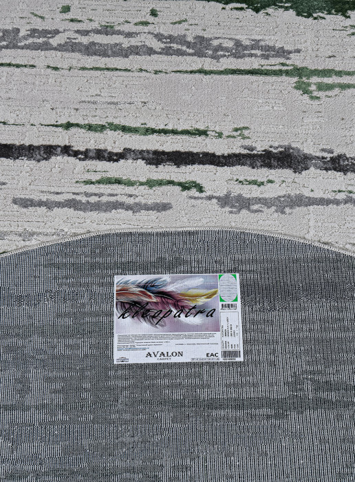 Ковер 38462A oval GREEN FLS / L.GREY