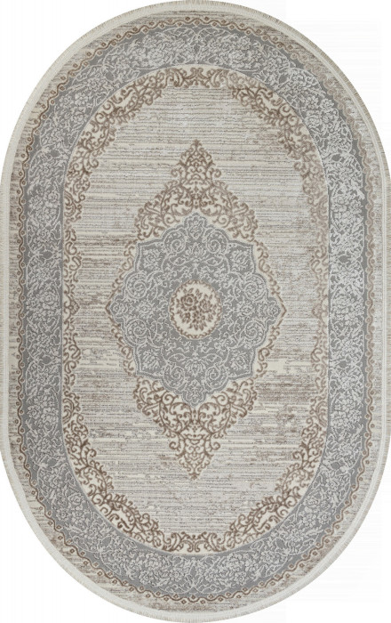 Ковер 26913A - GRY / D.BEIGE - Овал - коллекция MARMARIS