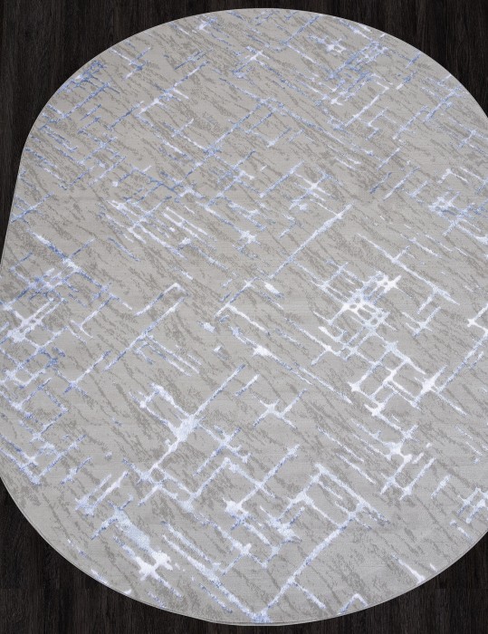 Ковер F164 - GRAY-BLUE - Овал - коллекция LIMAN
