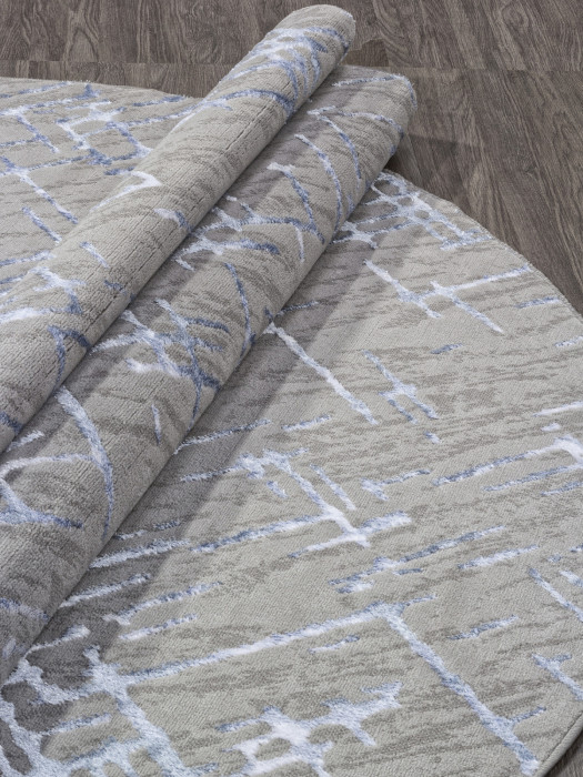 Ковер F164 - GRAY-BLUE - Овал - коллекция LIMAN