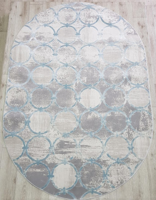 Ковер 36444B oval BLUE / BLUE