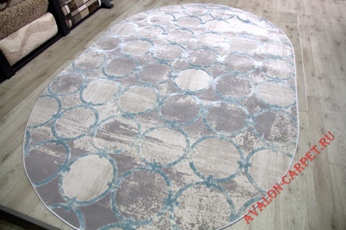 Ковер 36444B oval BLUE / BLUE