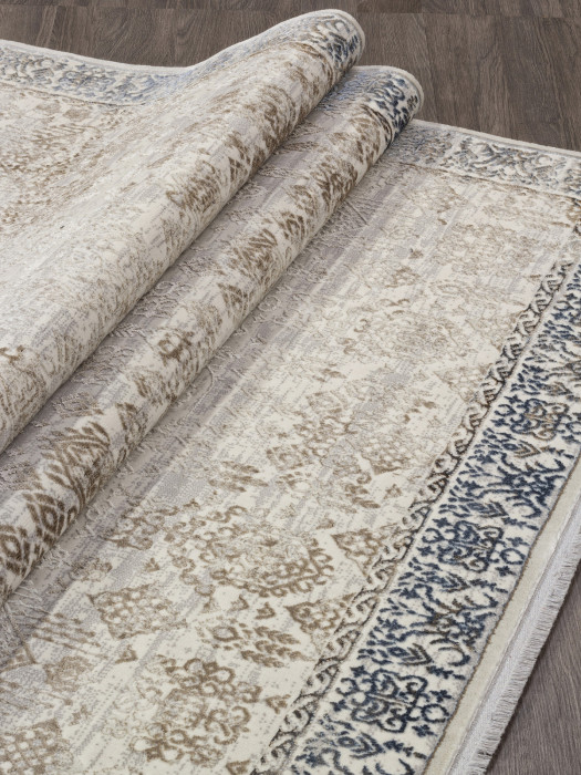 Ковер 07402A - L.BLUE FDY / CREAM FDY - Прямоугольник - коллекция ASADU
