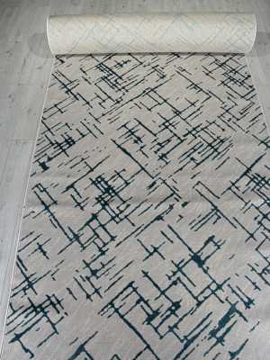 Ковер F164 - GRAY-D.BLUE - Дорожка - коллекция LIMAN