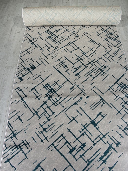 Ковер F164 - GRAY-D.BLUE - Дорожка - коллекция LIMAN