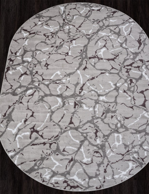 Ковер F389 - GRAY - Овал - коллекция SILVER