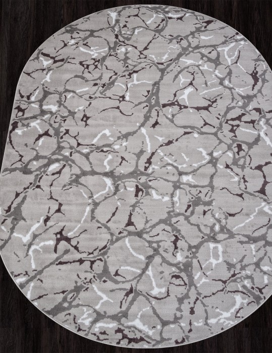 Ковер F389 - GRAY - Овал - коллекция SILVER