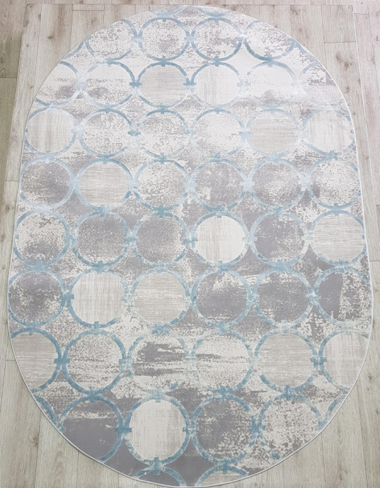 Ковер 36444B oval BLUE / L.GREY