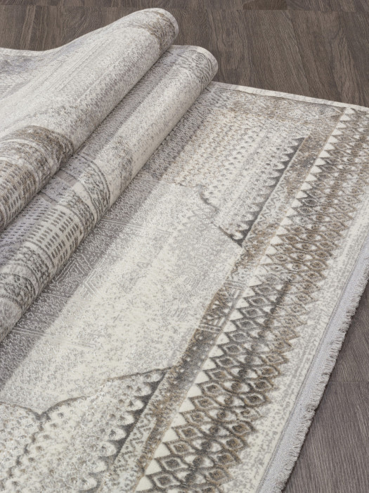 Ковер 07541A - CREAM HB / GREY FDY - Прямоугольник - коллекция ASADU