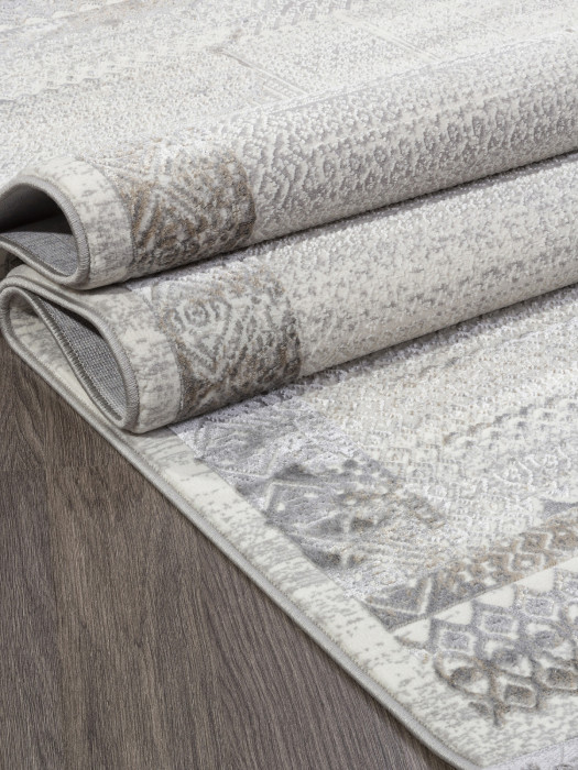 Ковер 07541A - CREAM HB / GREY FDY - Прямоугольник - коллекция ASADU