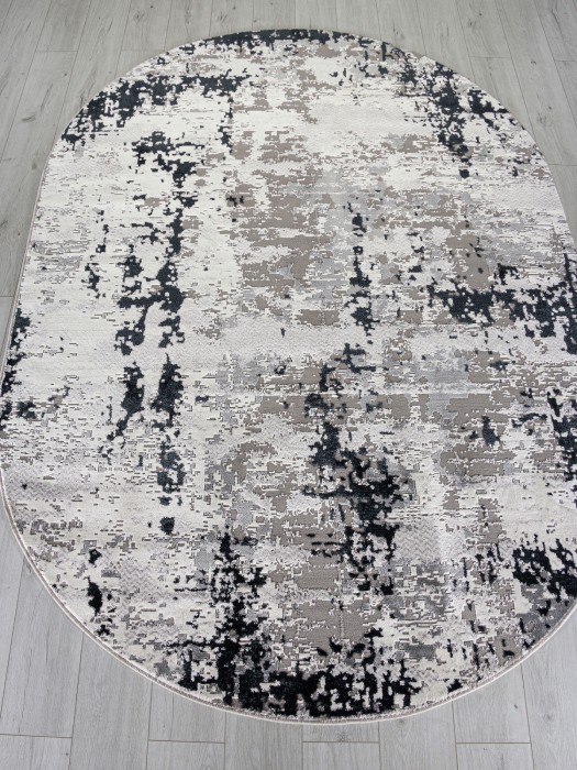 Ковер F282 - DARK GRAY - Овал - коллекция PALERMO
