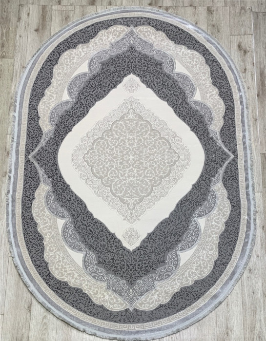 Ковер 36846A oval L.GREY / GREY