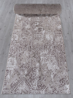 Ковер F390 - GRAY - Дорожка - коллекция SILVER