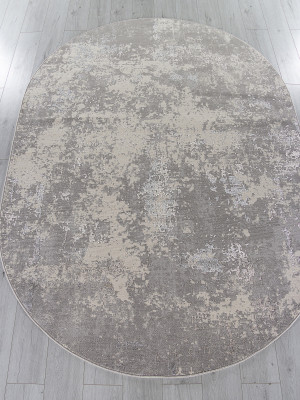 Ковер F477 - GRAY-BEIGE - Овал - коллекция LIMAN