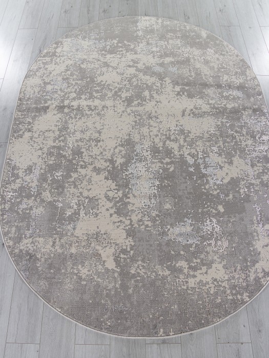 Ковер F477 - GRAY-BEIGE - Овал - коллекция LIMAN