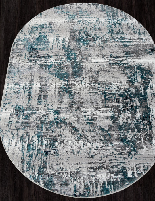 Ковер 00065A - TURQUOISE / GREY - Овал - коллекция PARADIZE