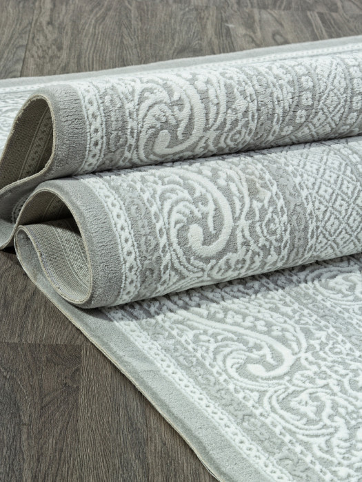 Ковер E364AP - GREY / WHITE - Прямоугольник - коллекция SIROCCO