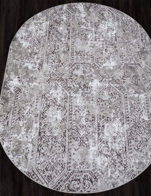 Ковер F390 - GRAY - Овал - коллекция SILVER