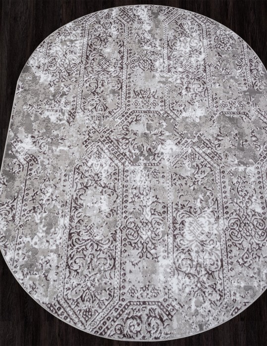 Ковер F390 - GRAY - Овал - коллекция SILVER