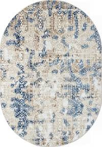 Ковер ANTEP ( АНТЕП ) O1699 - 630 CREAM / BLUE ( Овал )