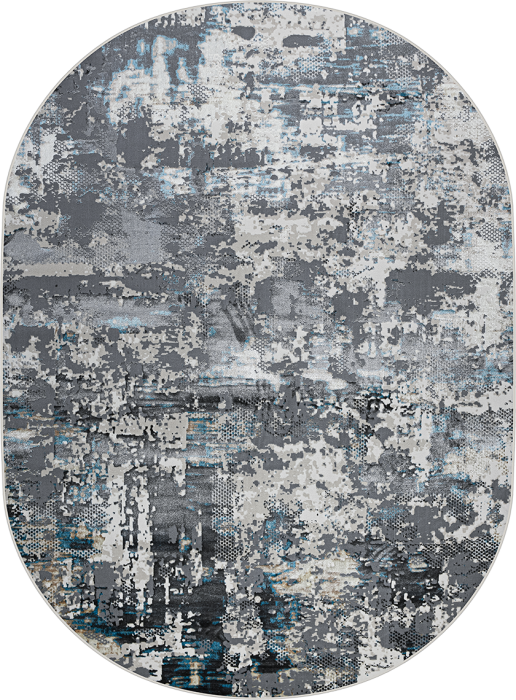 Ковер 37896B oval BLUE FLS / BEIGE FLS