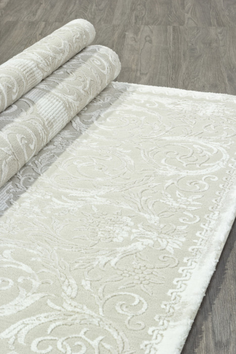 Ковер E413AC - BEIGE / WHITE - Прямоугольник - коллекция SIROCCO