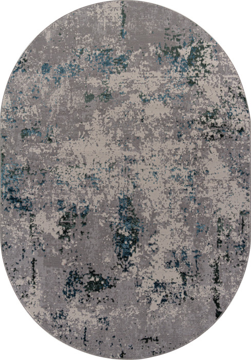 Ковер F477 - GRAY-BLUE - Овал - коллекция LIMAN